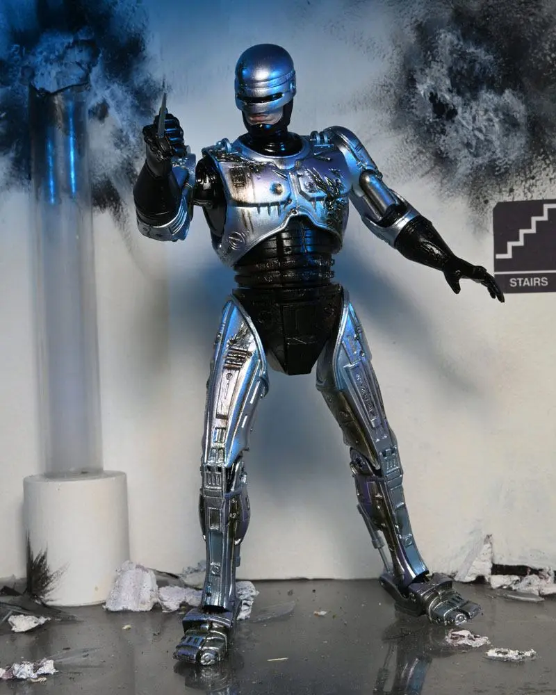 Akční figurka RoboCop Ultimate Battle Damaged RoboCop s křeslem 18 cm fotografii produktu