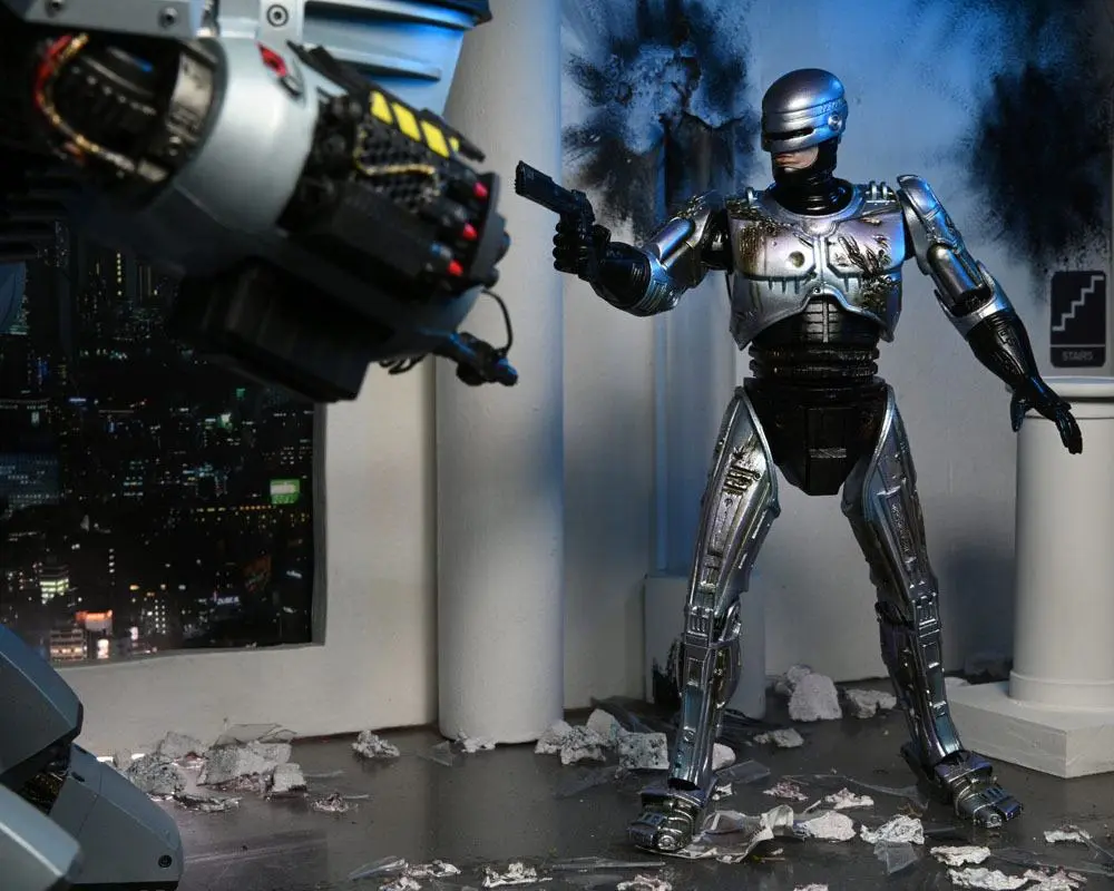 Akční figurka RoboCop Ultimate Battle Damaged RoboCop s křeslem 18 cm fotografii produktu