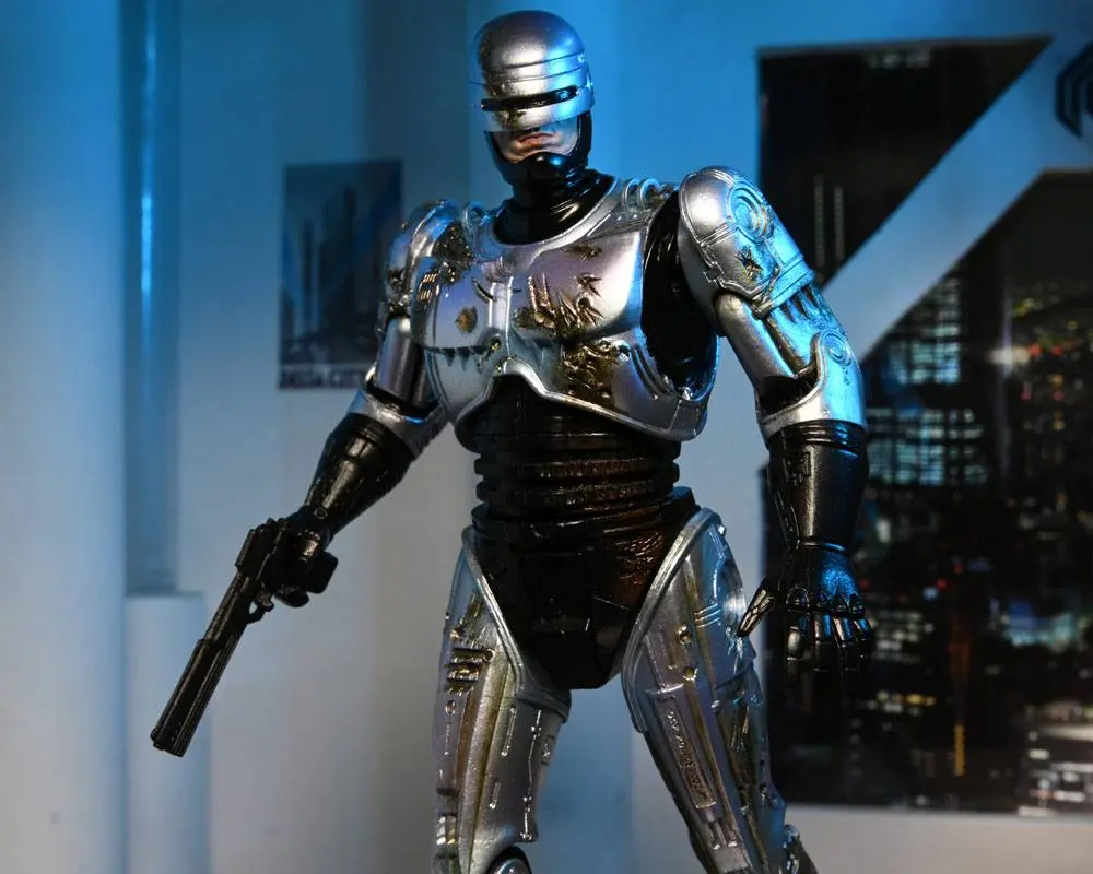 Akční figurka RoboCop Ultimate Battle Damaged RoboCop s křeslem 18 cm fotografii produktu