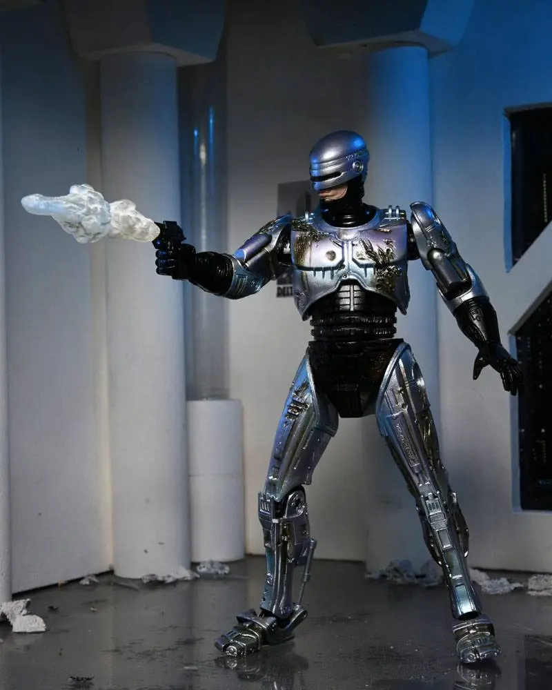 Akční figurka RoboCop Ultimate Battle Damaged RoboCop s křeslem 18 cm fotografii produktu