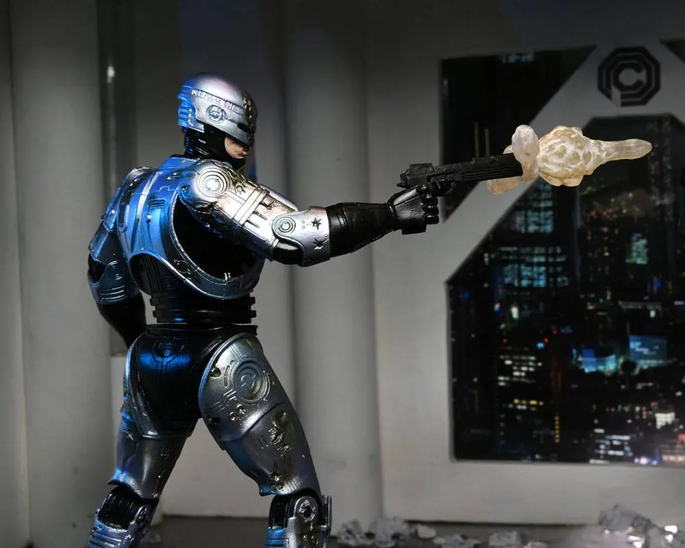 Akční figurka RoboCop Ultimate Battle Damaged RoboCop s křeslem 18 cm fotografii produktu