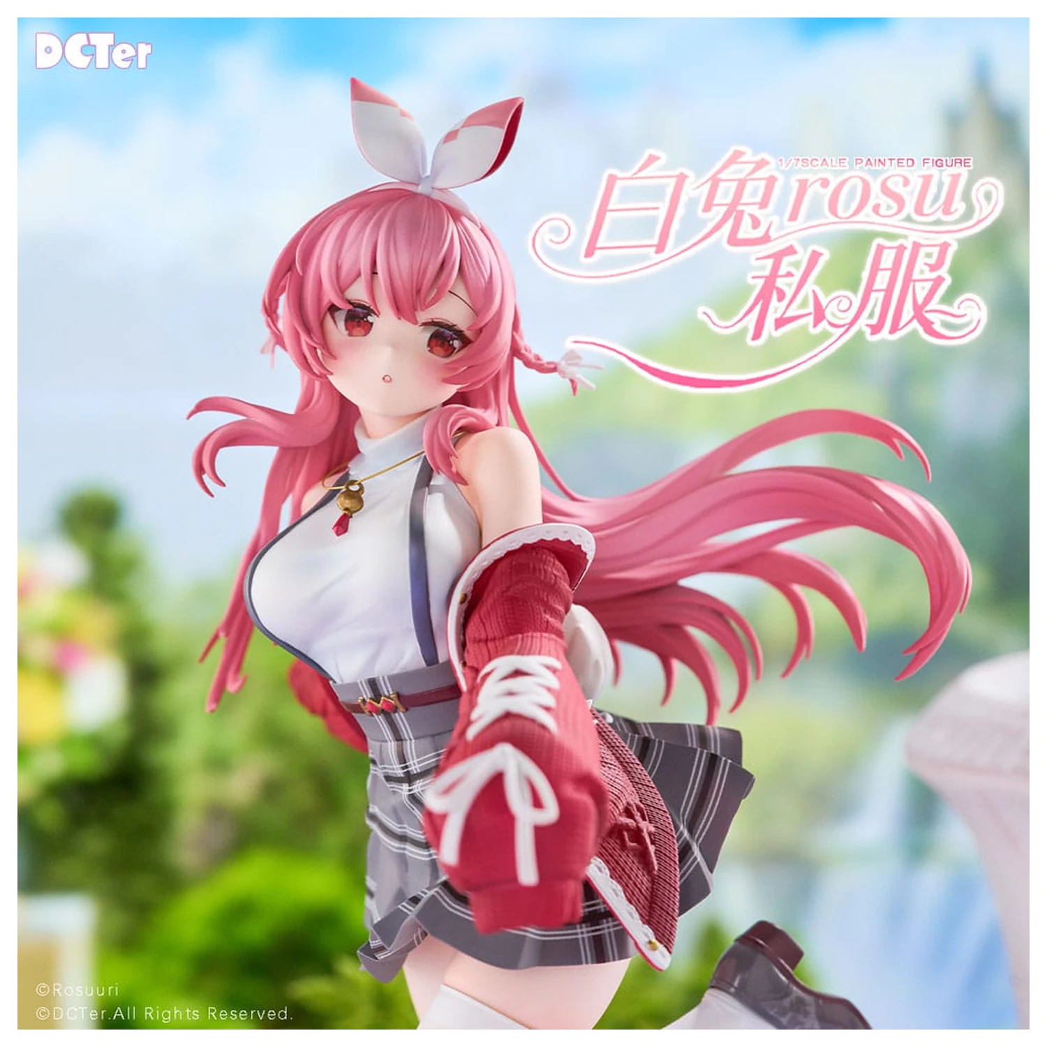 Rosuuri Original Character PVC Socha 1/7 White Rabbit Rosu Casual Clothes Ver. 25 cm fotografii produktu