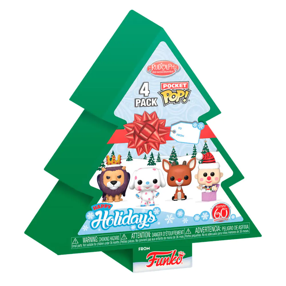 Rudolph Holiday 2024 kapesní Funko POP! vinylové klíčenky 4-balení Tree Holiday krabička 4 cm fotografii produktu