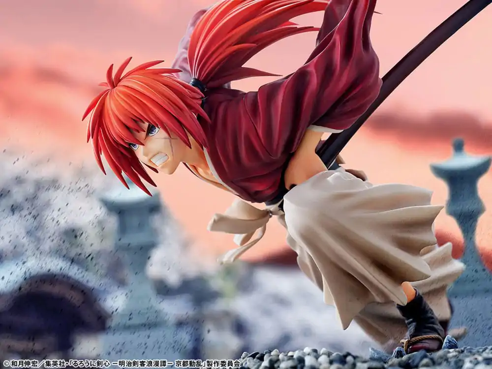 Rurouni Kenshin: Meiji Kenkaku Romantan Kyoto Douran PVC Socha 1/6 Kenshin Himura Dragon Flight of Heaven Ver. 26 cm fotografii produktu