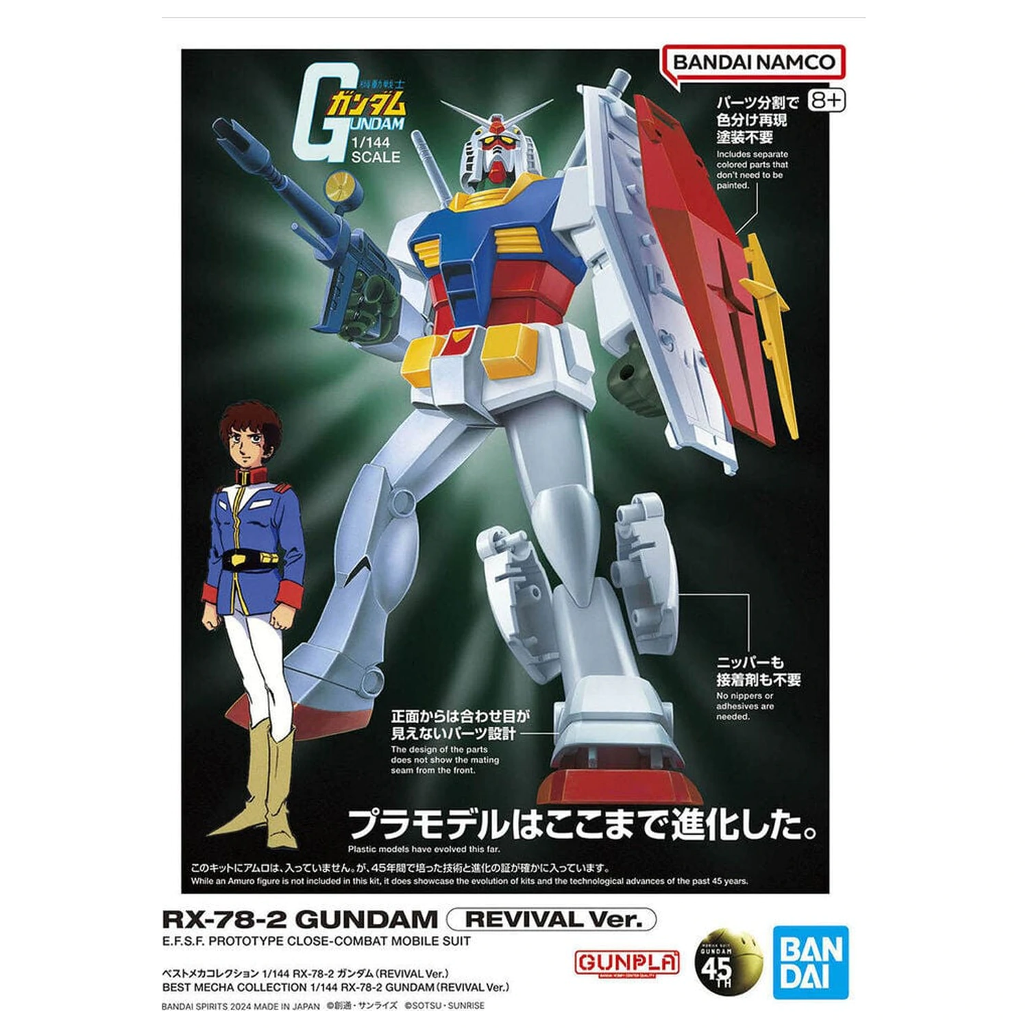 RX-78-2 Gundam Revival Ver. Model kit Best Mecha Collection 1/144 fotografii produktu