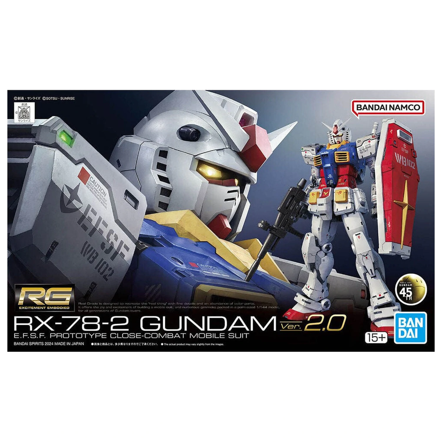 RX-78-2 Gundam Ver. 2.0 Sada modelu RG 1/144 fotografii produktu