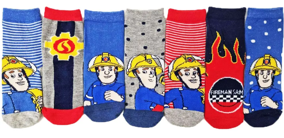 Fireman Sam dětské ponožky, balení 7 kusů, velikost 23/26 fotografii produktu