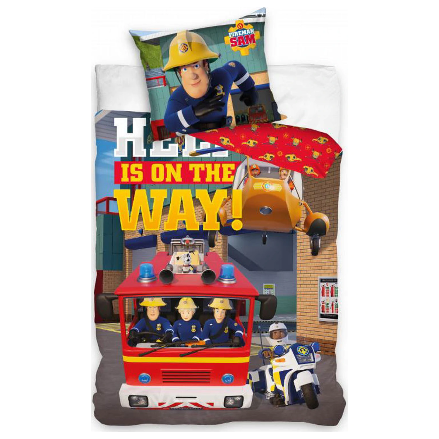 Fireman Sam on the Way povlak na peřinu pro batolata, předškoláky fotografii produktu