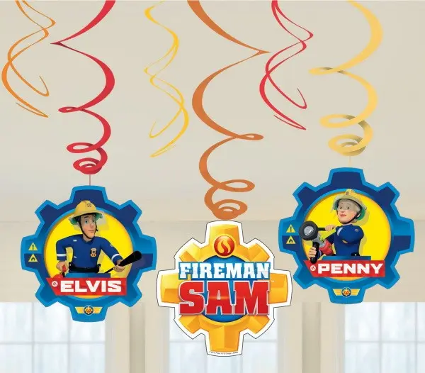 Fireman Sam stuha sada dekorací 6 kusů fotografii produktu