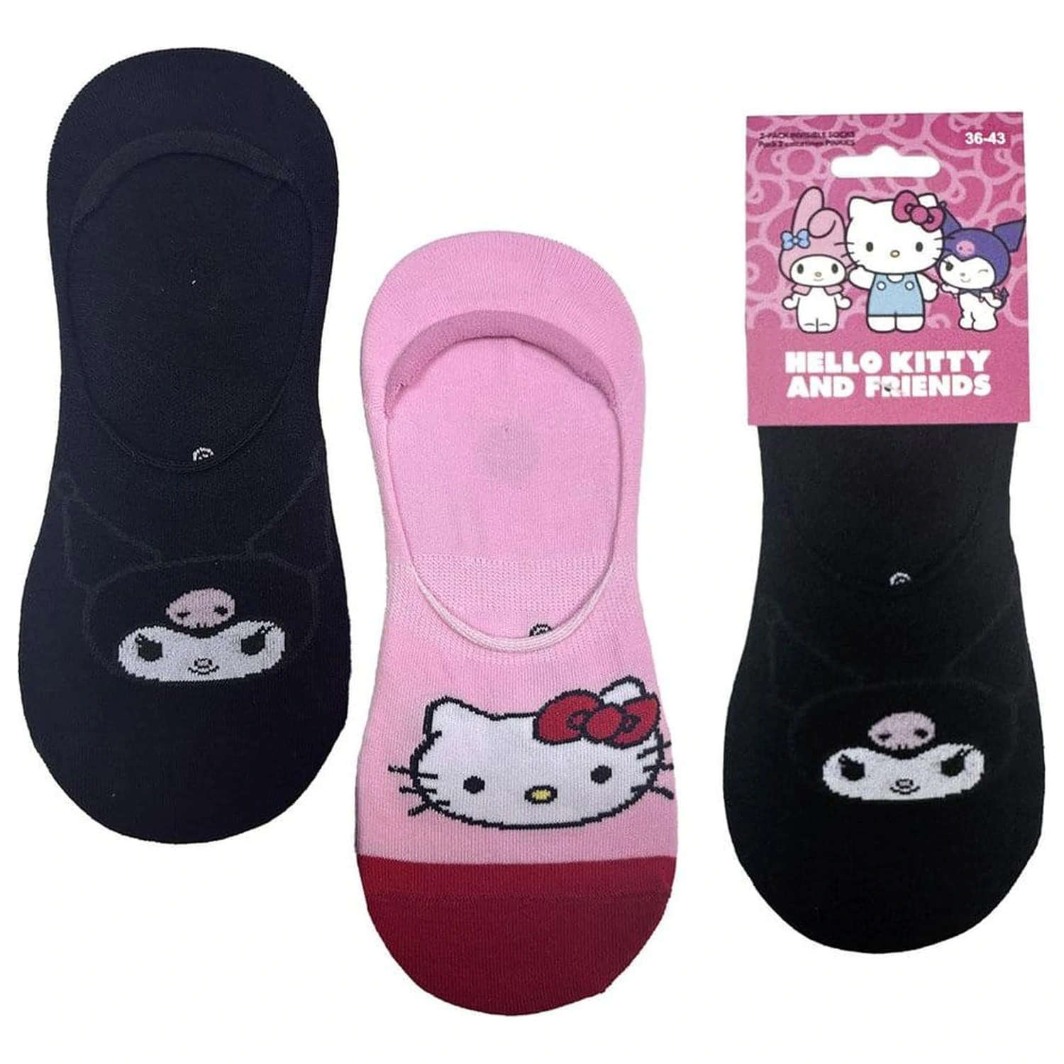 Sanrio ponožky 2-Pack Hello Kitty Pinkies 36-43 fotografii produktu