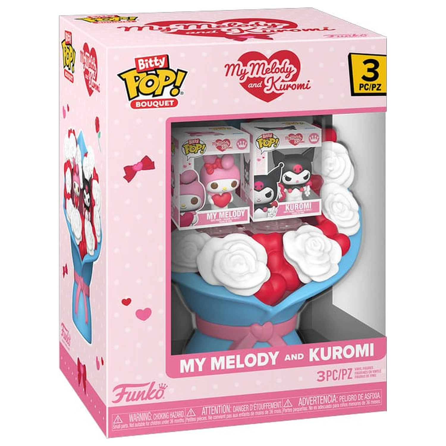 Sanrio Bitty Funko POP! Bouquet Vinylová Figurka 2-balení My Melody & Kuromi (Valentine) fotografii produktu