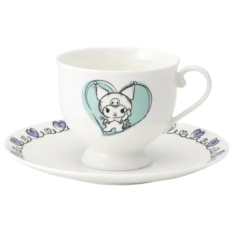 Sanrio Bone China hrnek a talíř Set Kuromi fotografii produktu