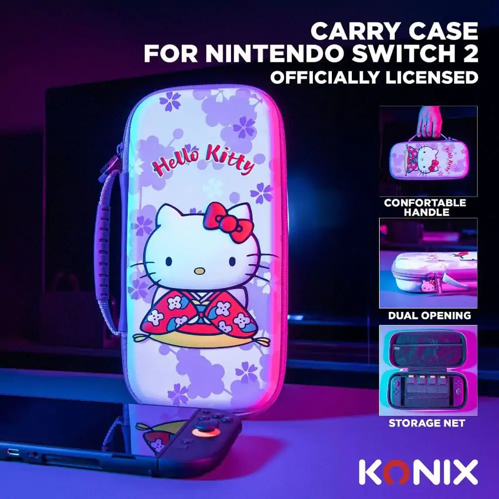 Sanrio taška na nošení Switch 2 Hello Kitty 3D fotografii produktu