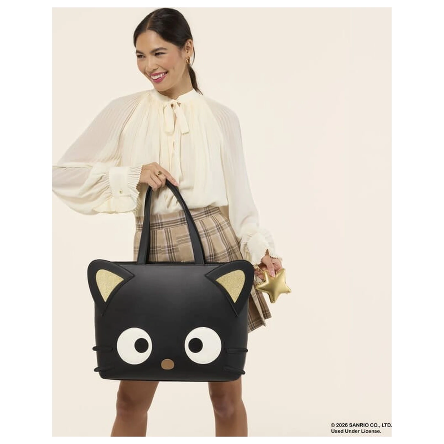 Sanrio Chococat Stars Kabelka Tote Crossbody s peněženkou na mince fotografii produktu