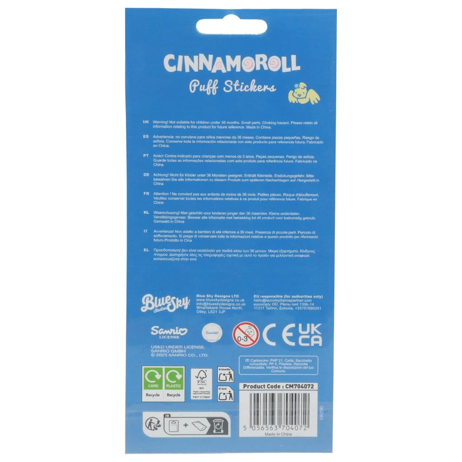 Sanrio sada nálepek Cinnamoroll fotografii produktu