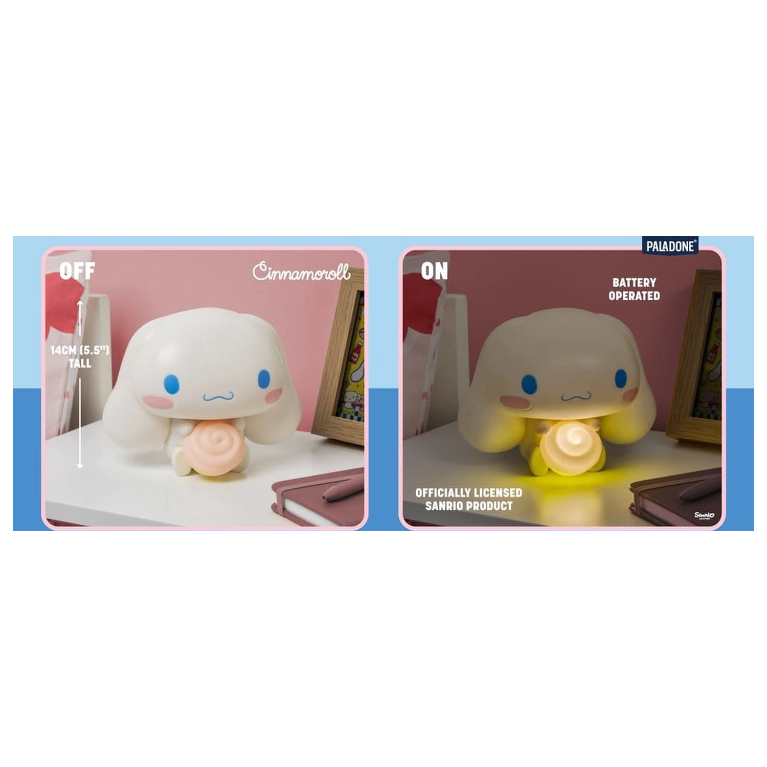 Sanrio GloBuddies Světelný Cinnamoroll 14 cm fotografii produktu
