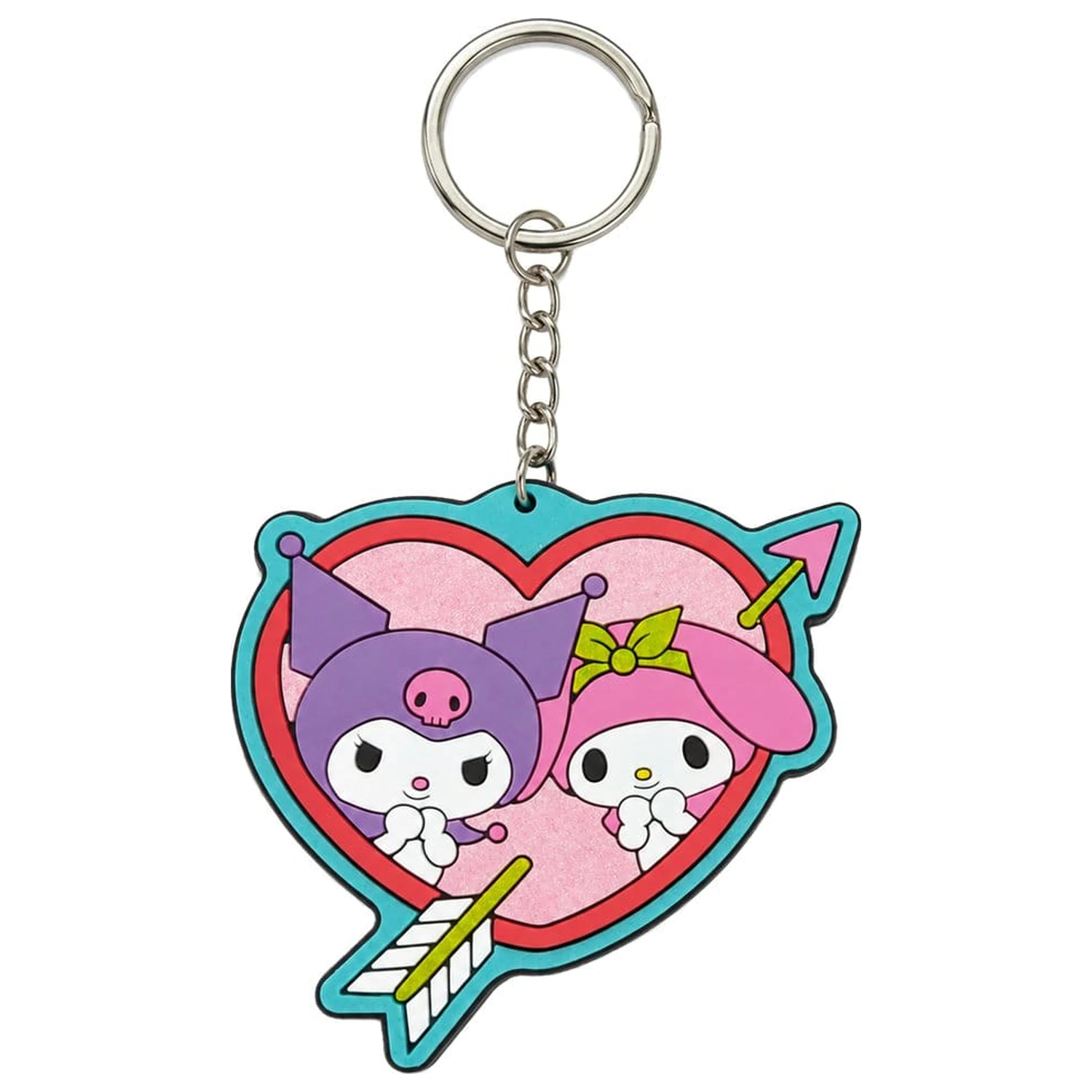 Sanrio gumová klíčenka Kuromi & My Melody 6 cm fotografii produktu