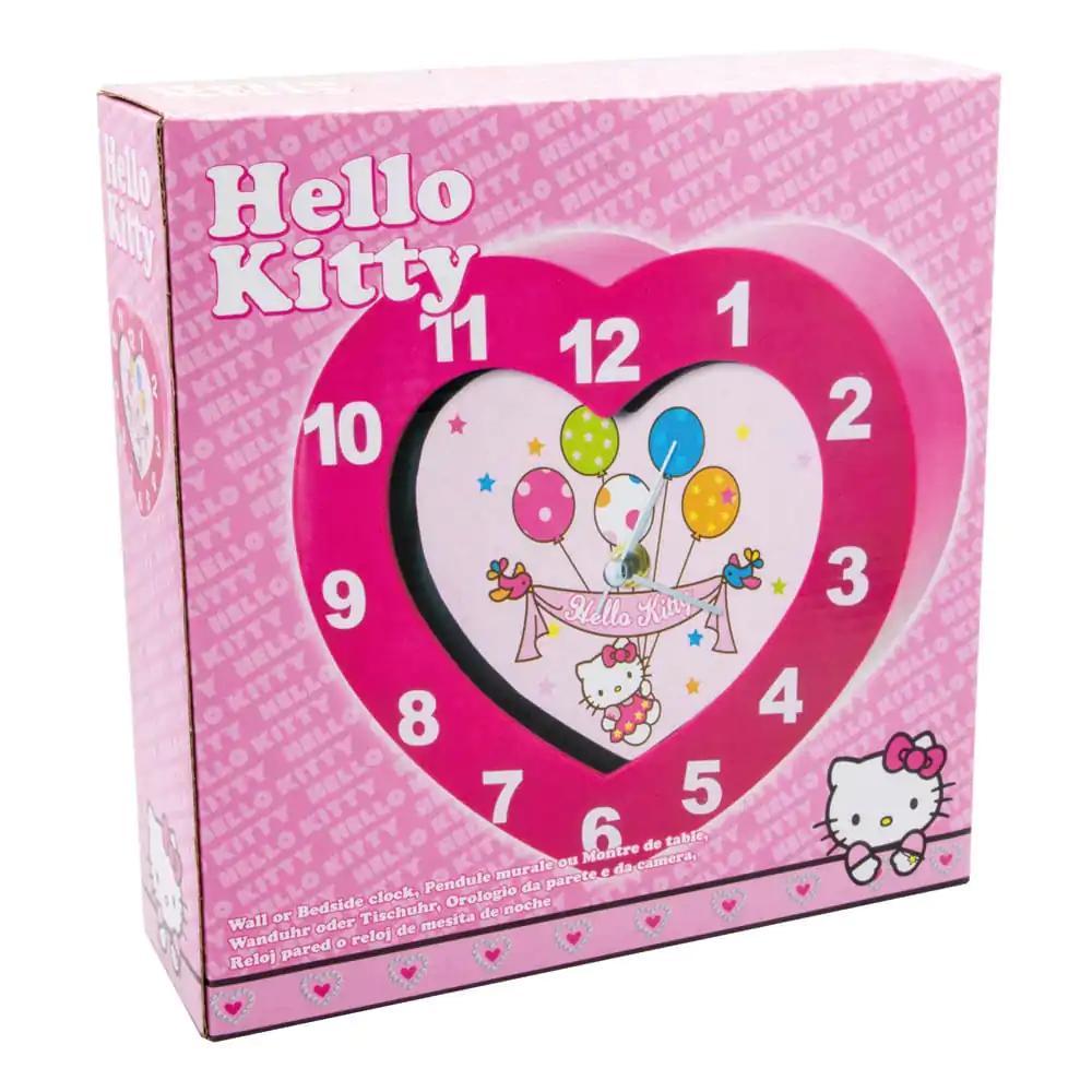 Sanrio nástěnné hodiny Hello Kitty ve tvaru srdce fotografii produktu