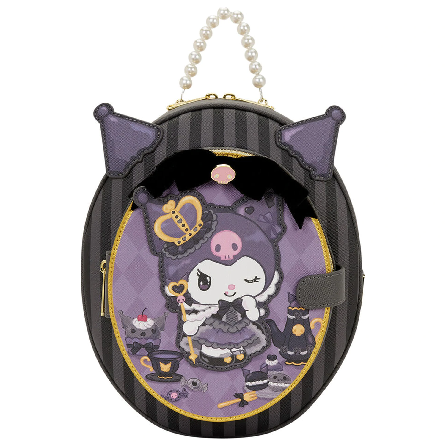 Loungefly Hello Kitty Kuromi 20th Anniversary batoh 28 cm fotografii produktu