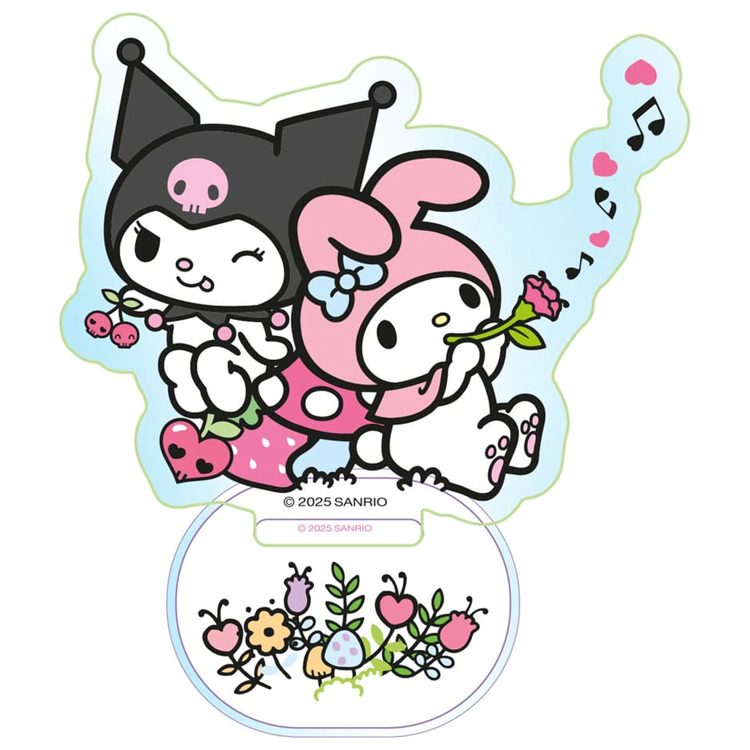 Sanrio akrylový stojan Kuromi & My Melody Holographic 6 cm fotografii produktu