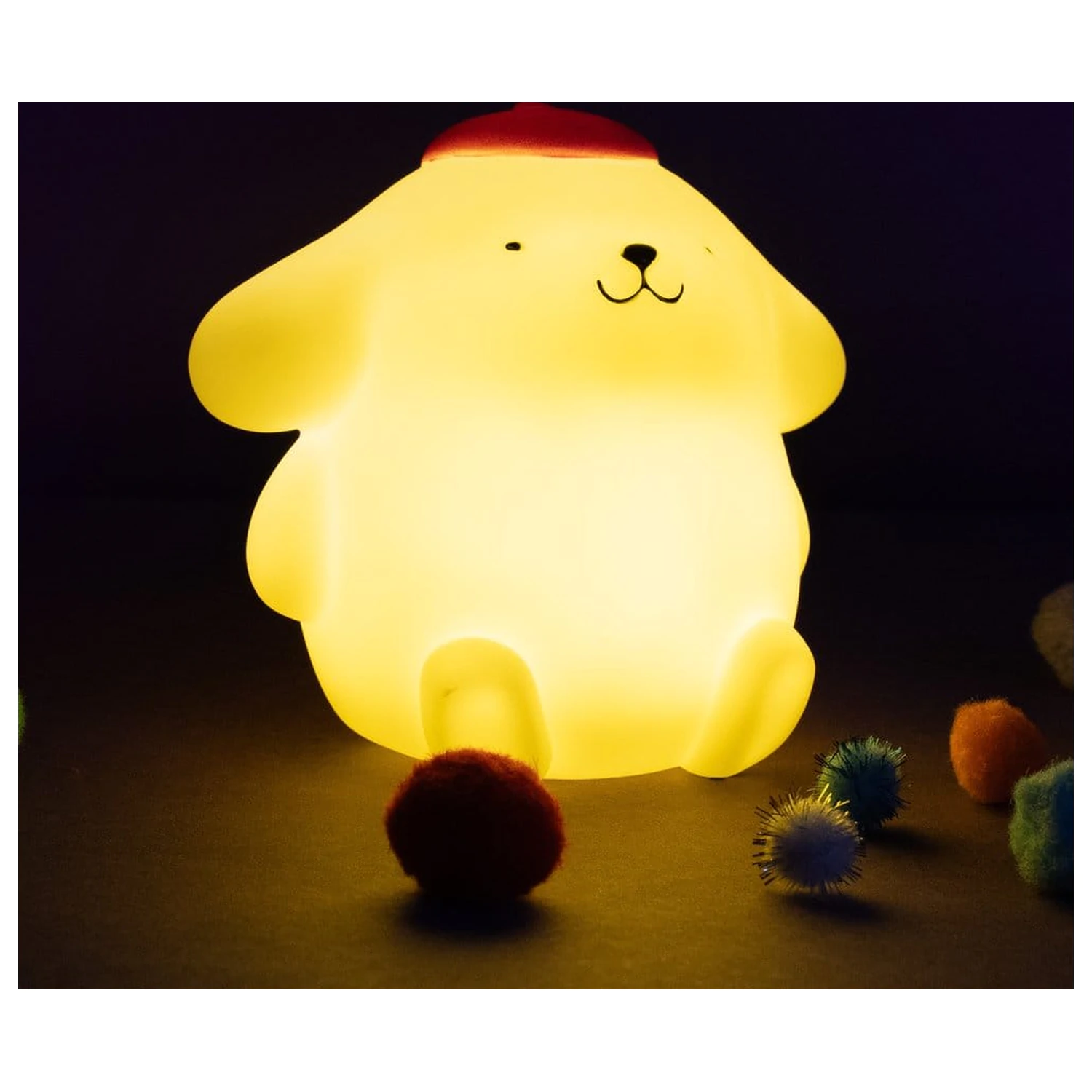 Sanrio Mood Lamp s USB-C Pompompurin 11 cm fotografii produktu