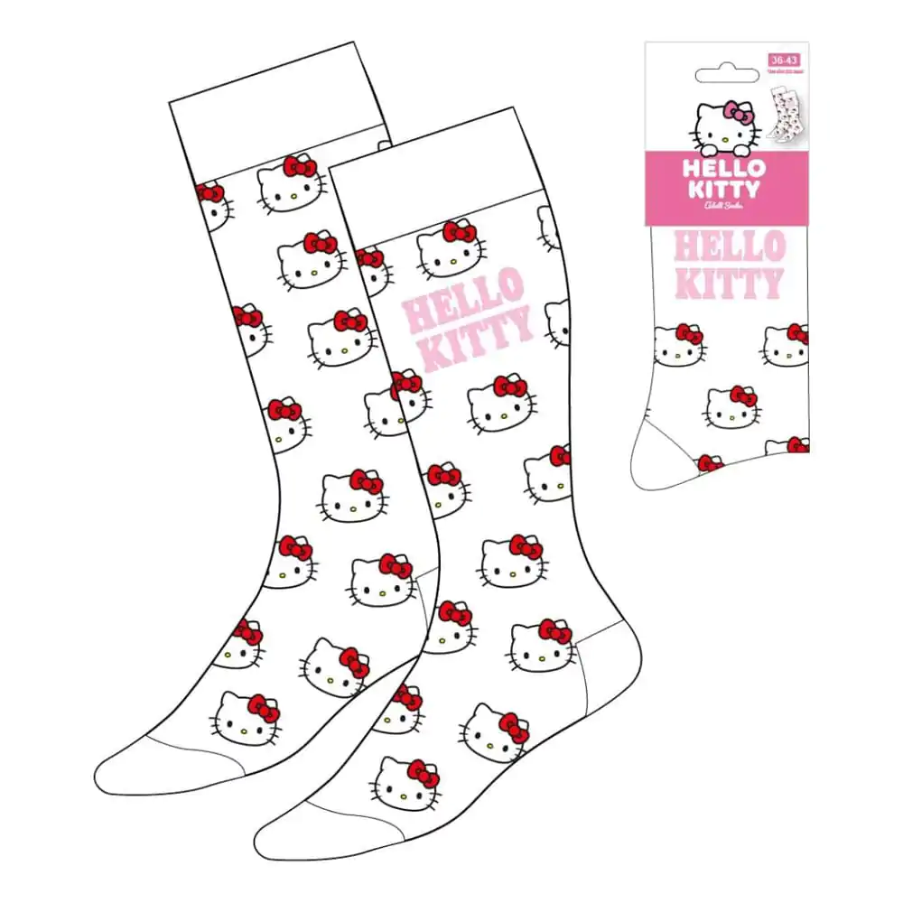 Sanrio Ponožky Hello Kitty Face White 36-43 fotografii produktu