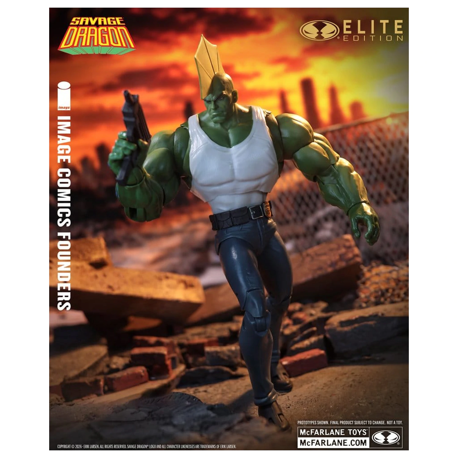 Savage Dragon Image Comics Founders Series McFarlane Elite Edition akční figurka Dragon 20 cm fotografii produktu