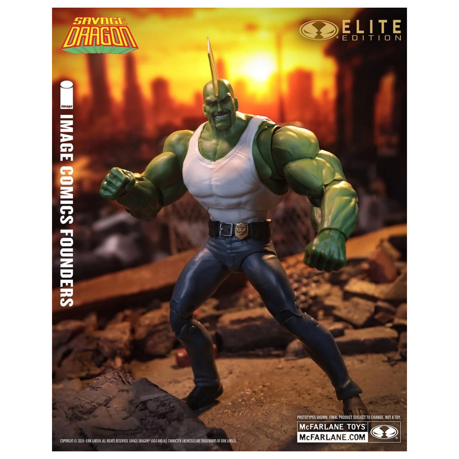 Savage Dragon Image Comics Founders Series McFarlane Elite Edition akční figurka Dragon 20 cm fotografii produktu