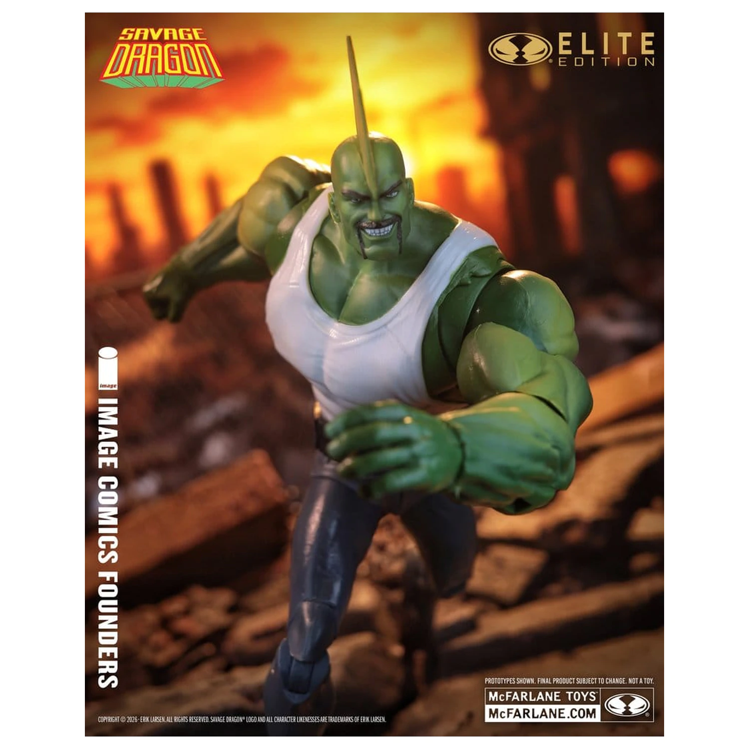 Savage Dragon Image Comics Founders Series McFarlane Elite Edition akční figurka Dragon 20 cm fotografii produktu