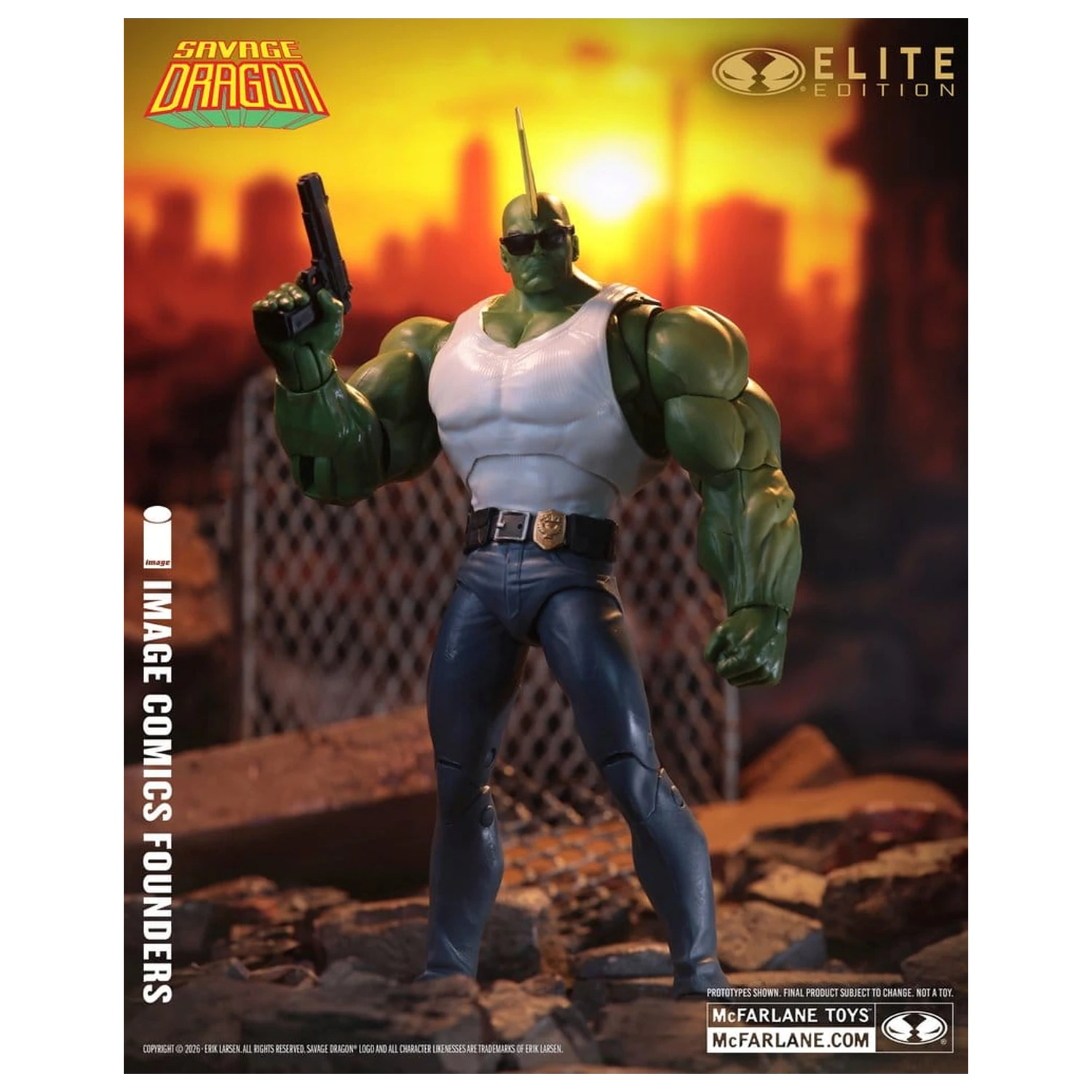 Savage Dragon Image Comics Founders Series McFarlane Elite Edition akční figurka Dragon 20 cm fotografii produktu