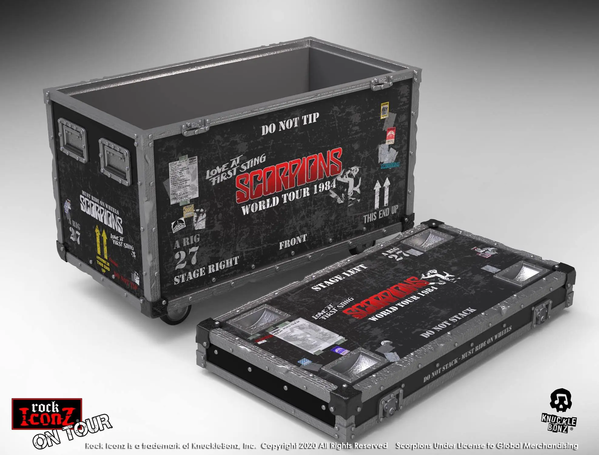 Scorpions Rock Ikonz On Tour World Tour 1984 Road Case Statue + Pozadí scény fotografii produktu