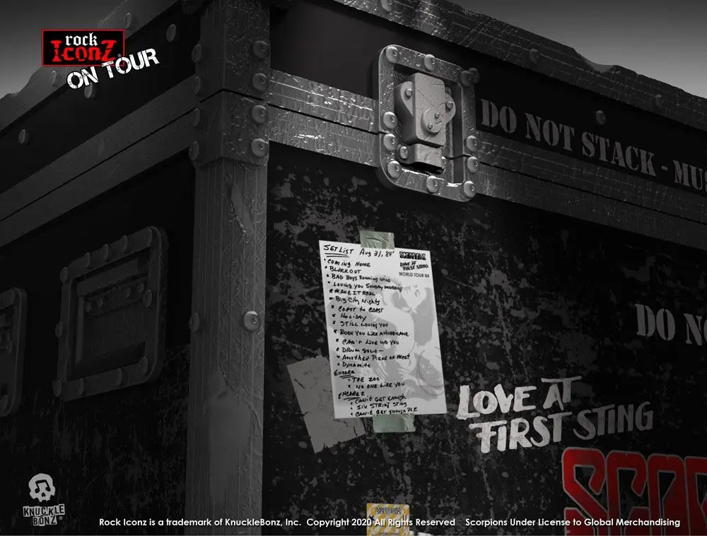 Scorpions Rock Ikonz On Tour World Tour 1984 Road Case Statue + Pozadí scény fotografii produktu