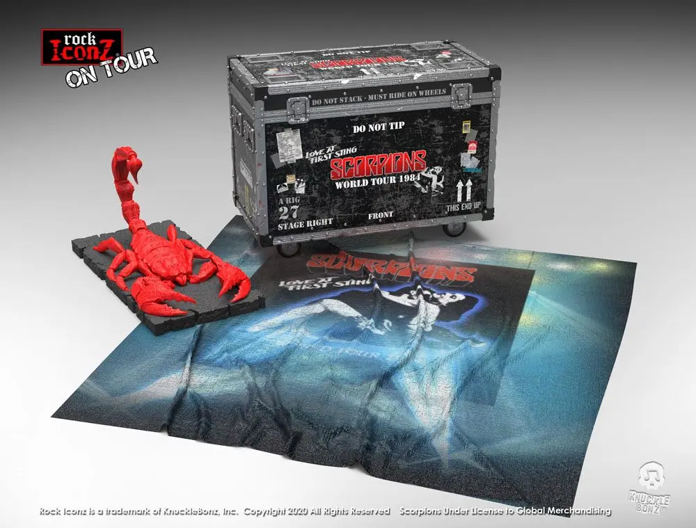 Scorpions Rock Ikonz On Tour World Tour 1984 Road Case Statue + Pozadí scény fotografii produktu