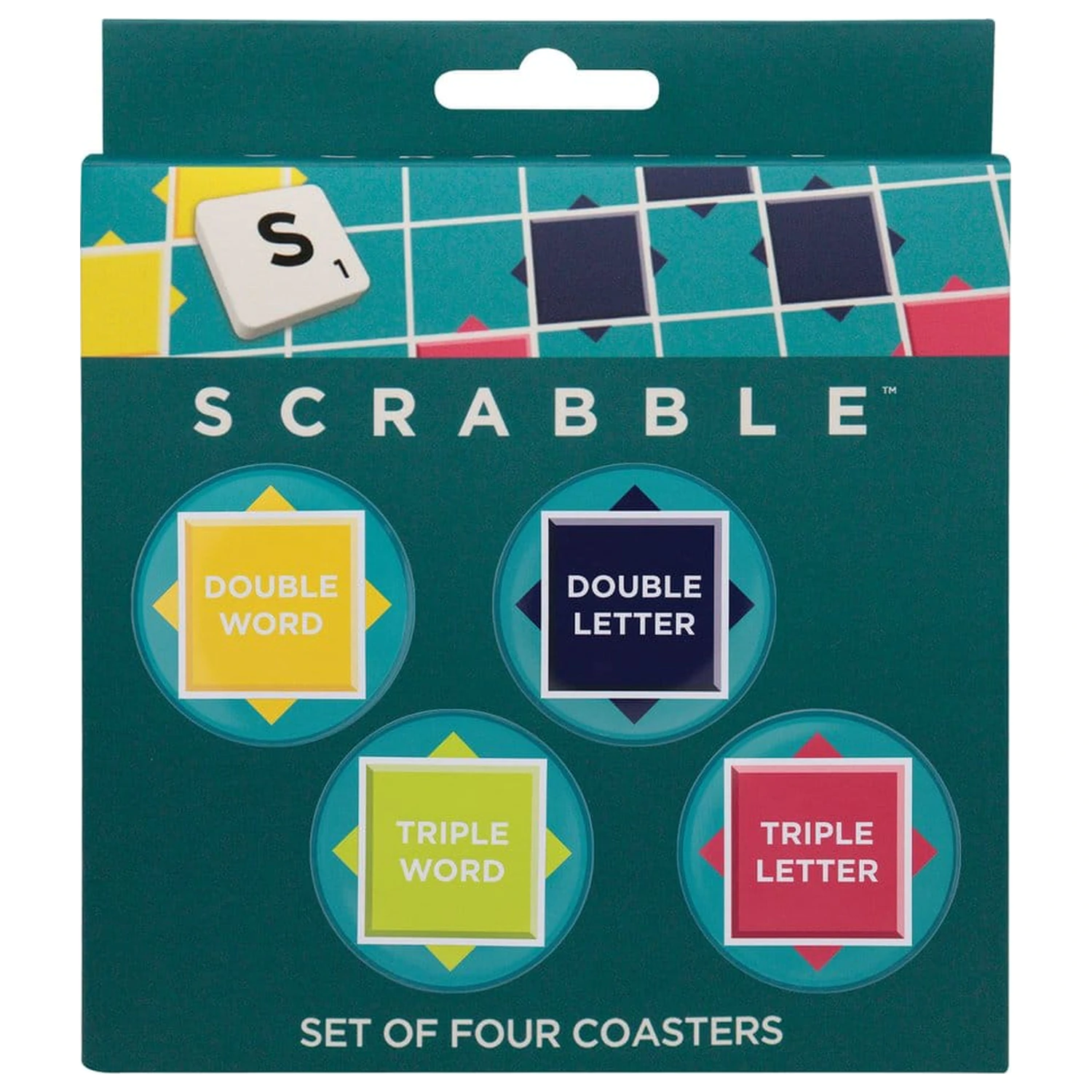 Scrabble Podložka pod hrnek 4 ks balení, potištěný kov fotografii produktu