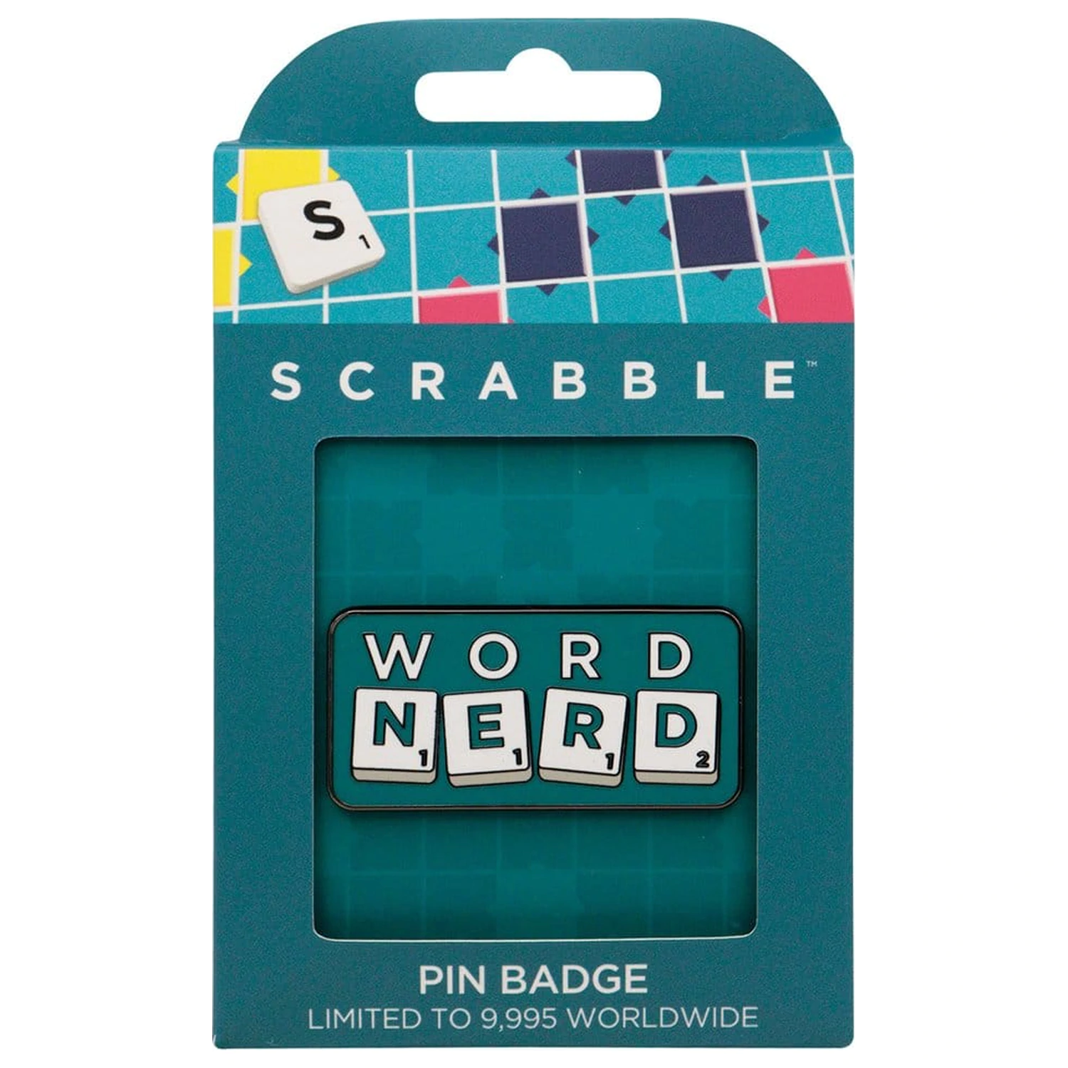 Scrabble Pin Odznak Word Nerd Limitovaná Edice fotografii produktu