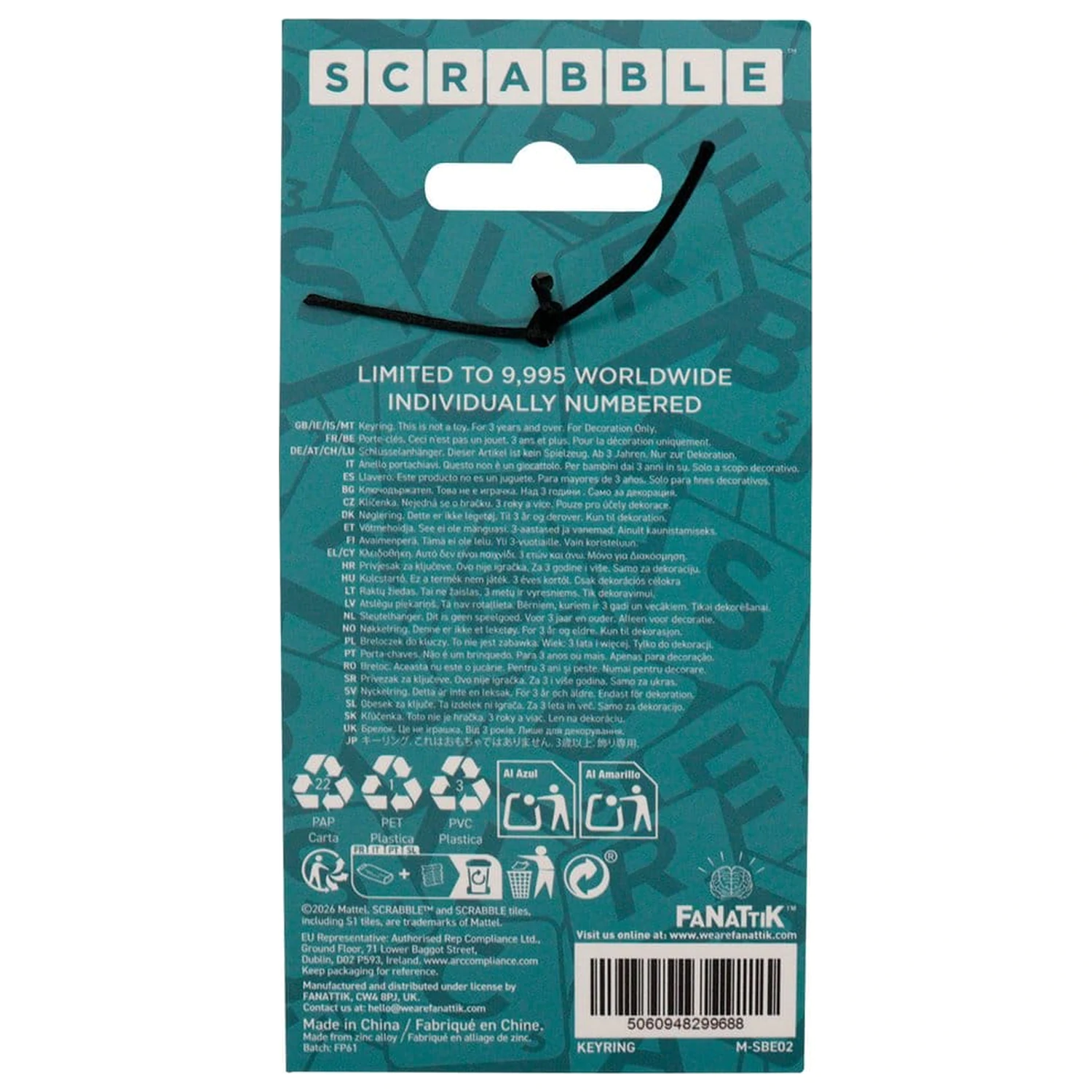 Scrabble Keyring Klíče Limitovaná edice fotografii produktu