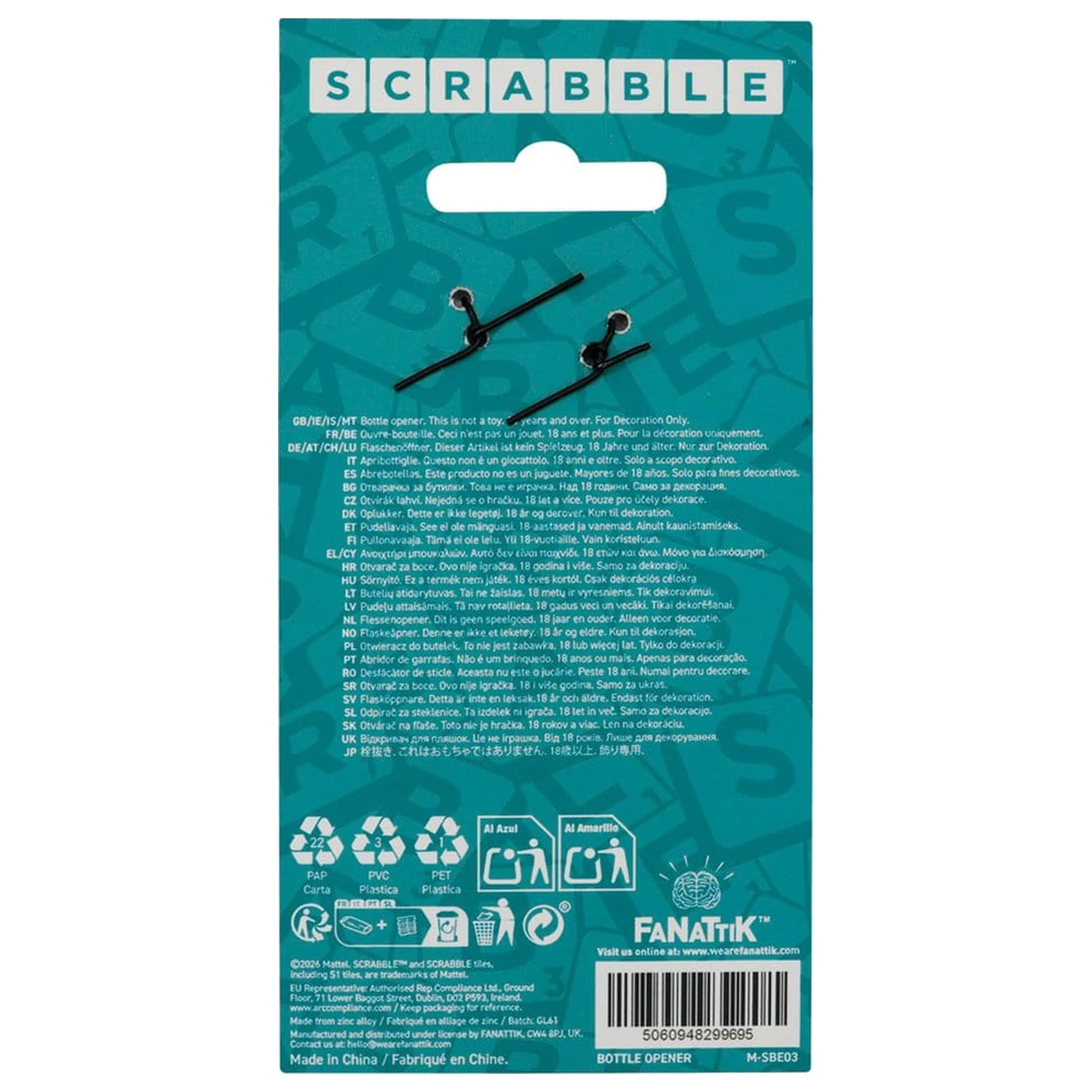 Scrabble Otvírák na láhve magnetický Cheers fotografii produktu