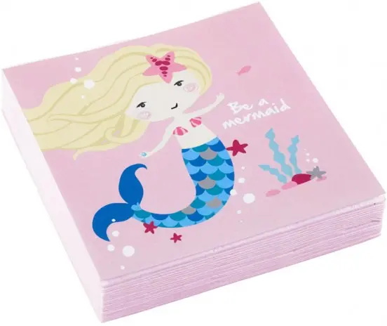 Mermaid ubrousky, balení 20 kusů, 24,7*24,7 cm fotografii produktu