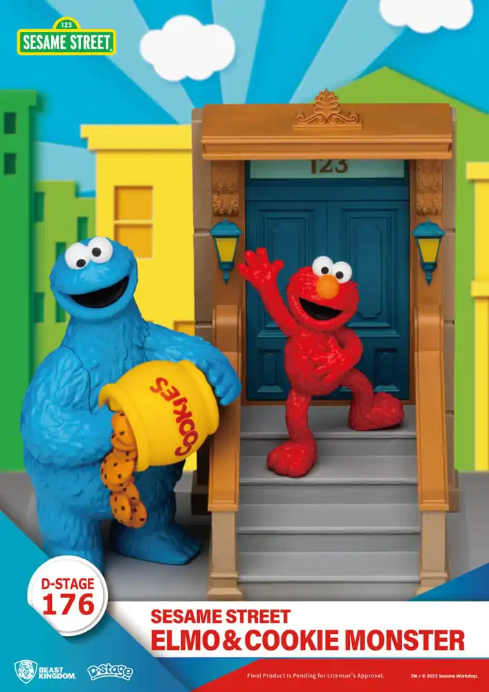 Sesame Street D-Stage PVC soška Elmo & Cookie Monster 11 cm fotografii produktu