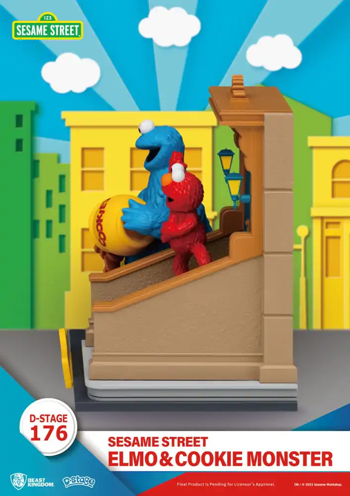 Sesame Street D-Stage PVC soška Elmo & Cookie Monster 11 cm fotografii produktu