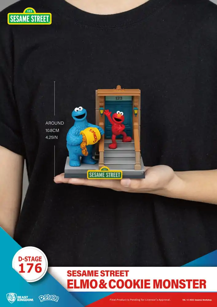 Sesame Street D-Stage PVC soška Elmo & Cookie Monster 11 cm fotografii produktu
