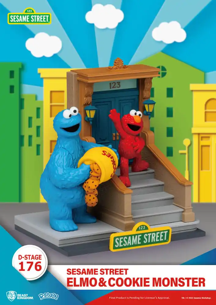 Sesame Street D-Stage PVC soška Elmo & Cookie Monster 11 cm fotografii produktu