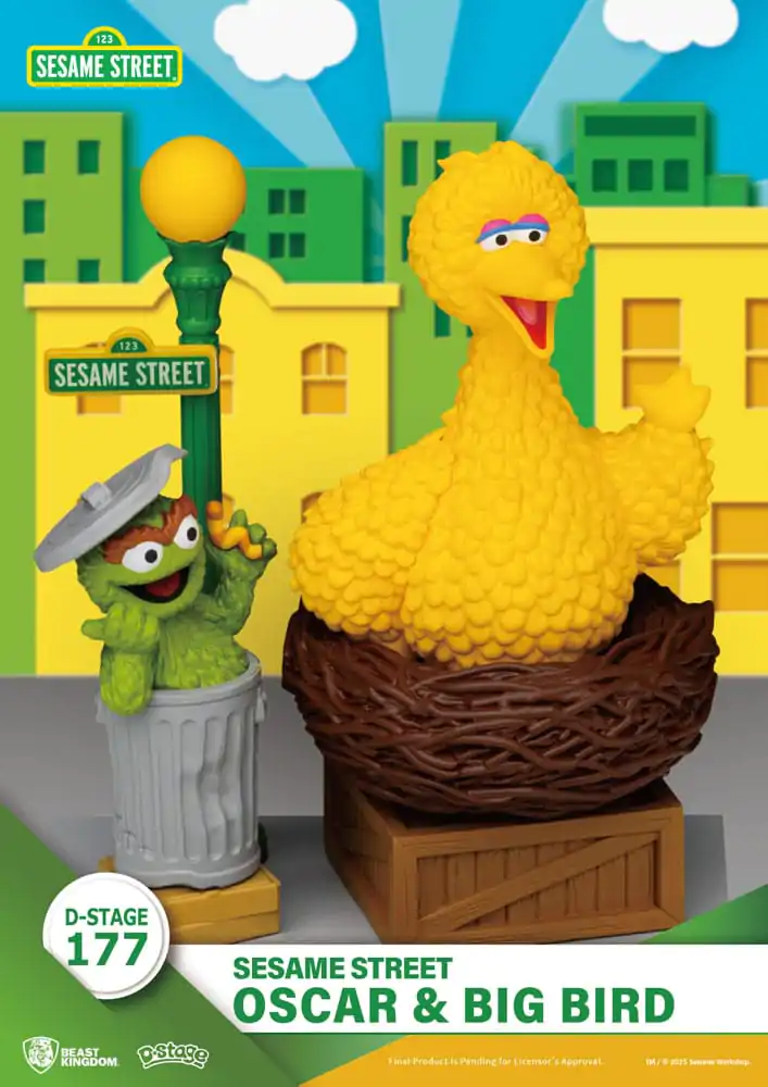 Sesame Street D-Stage PVC soška Oscar & Big Bird 12 cm fotografii produktu