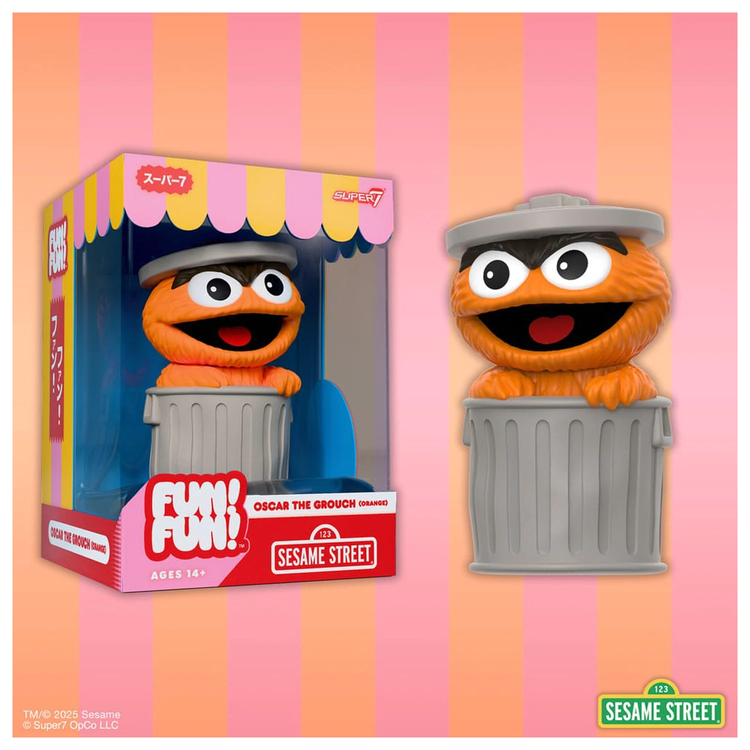 Sesame Street FUN! FUN! vinylová figurka Oscar the Grouch (Orange) 13 cm fotografii produktu