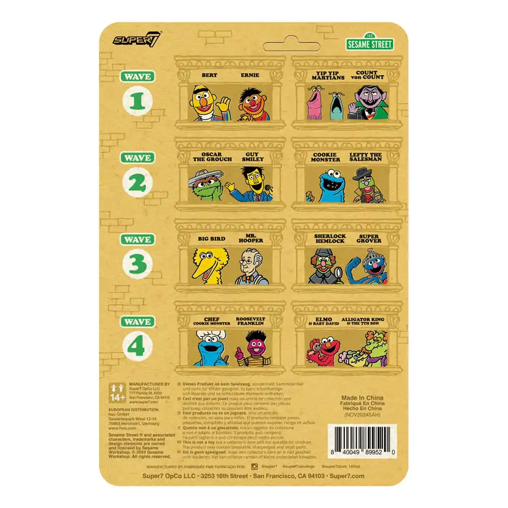 Sesame Street ReAction akční figurka Wave 04 Alligator King & 7th Son 10 cm fotografii produktu