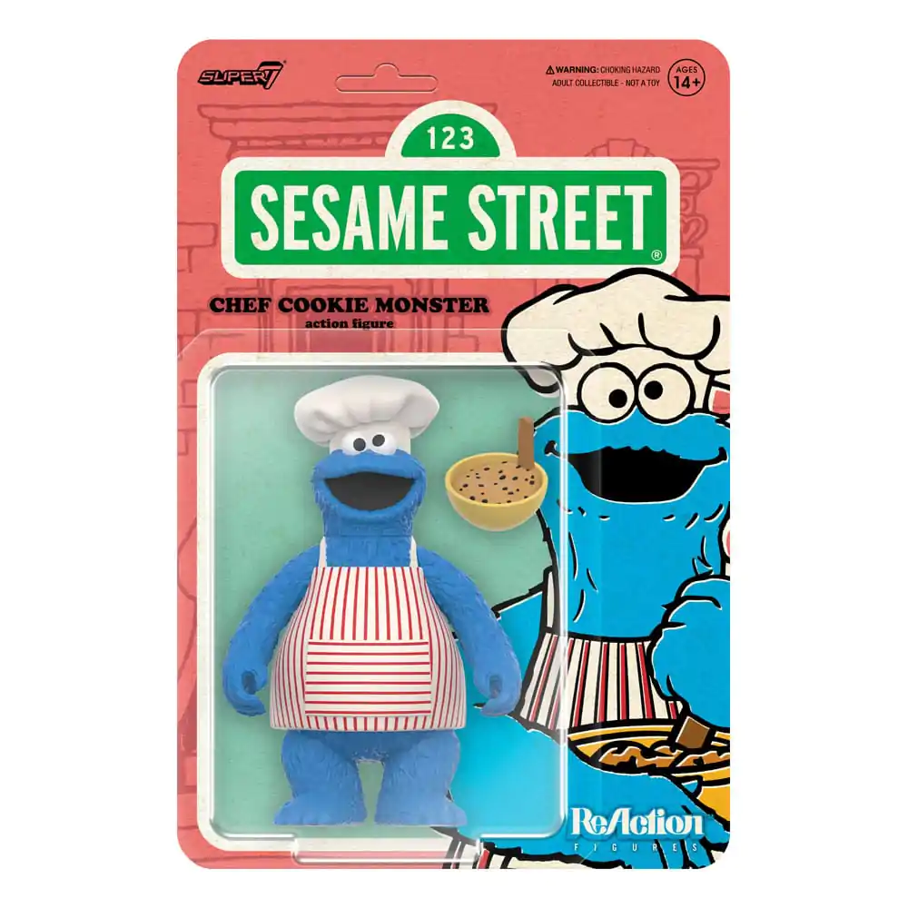 Sesame Street ReAction akční figurka Vlna 04 Chef Cookie Monster 10 cm fotografii produktu