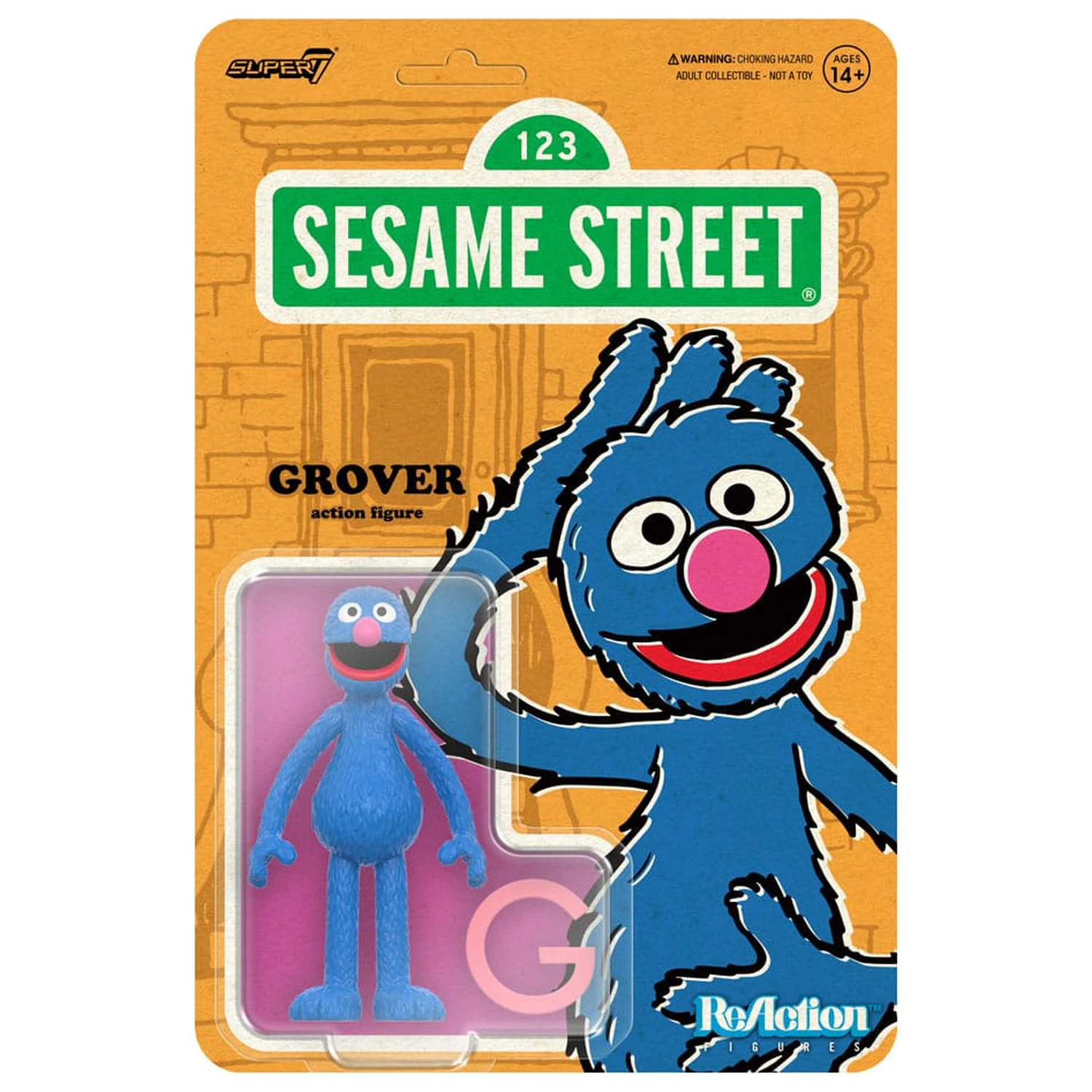 Sesame Street ReAction Akční figurka Wave 05 Grover 10 cm fotografii produktu