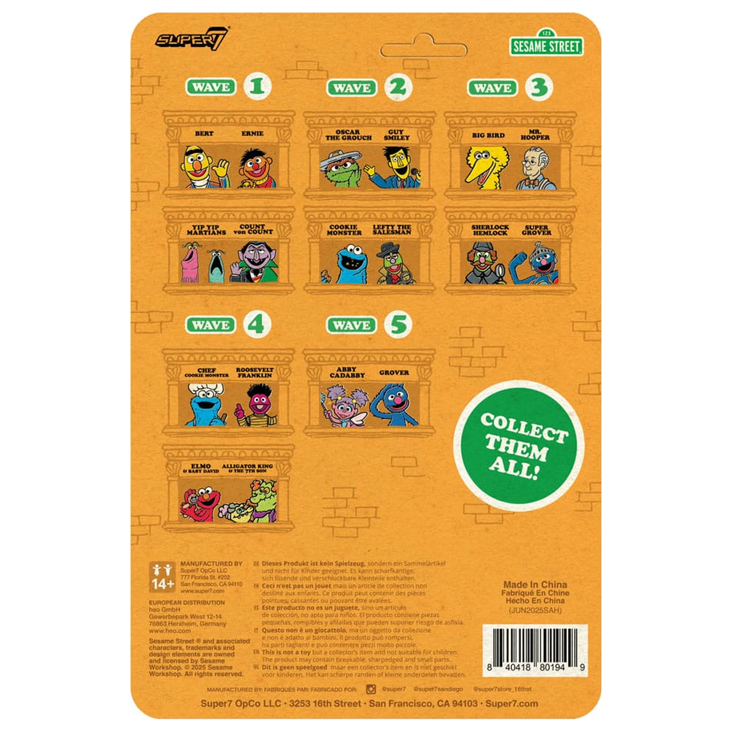 Sesame Street ReAction Akční figurka Wave 05 Grover 10 cm fotografii produktu