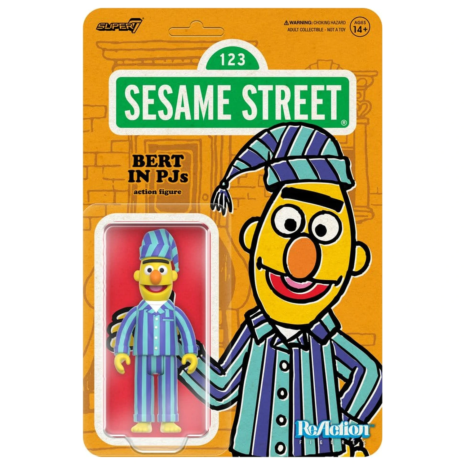 Sesame Street ReAction Akční figurka Vlna 06 Bert (PJ) 10 cm fotografii produktu
