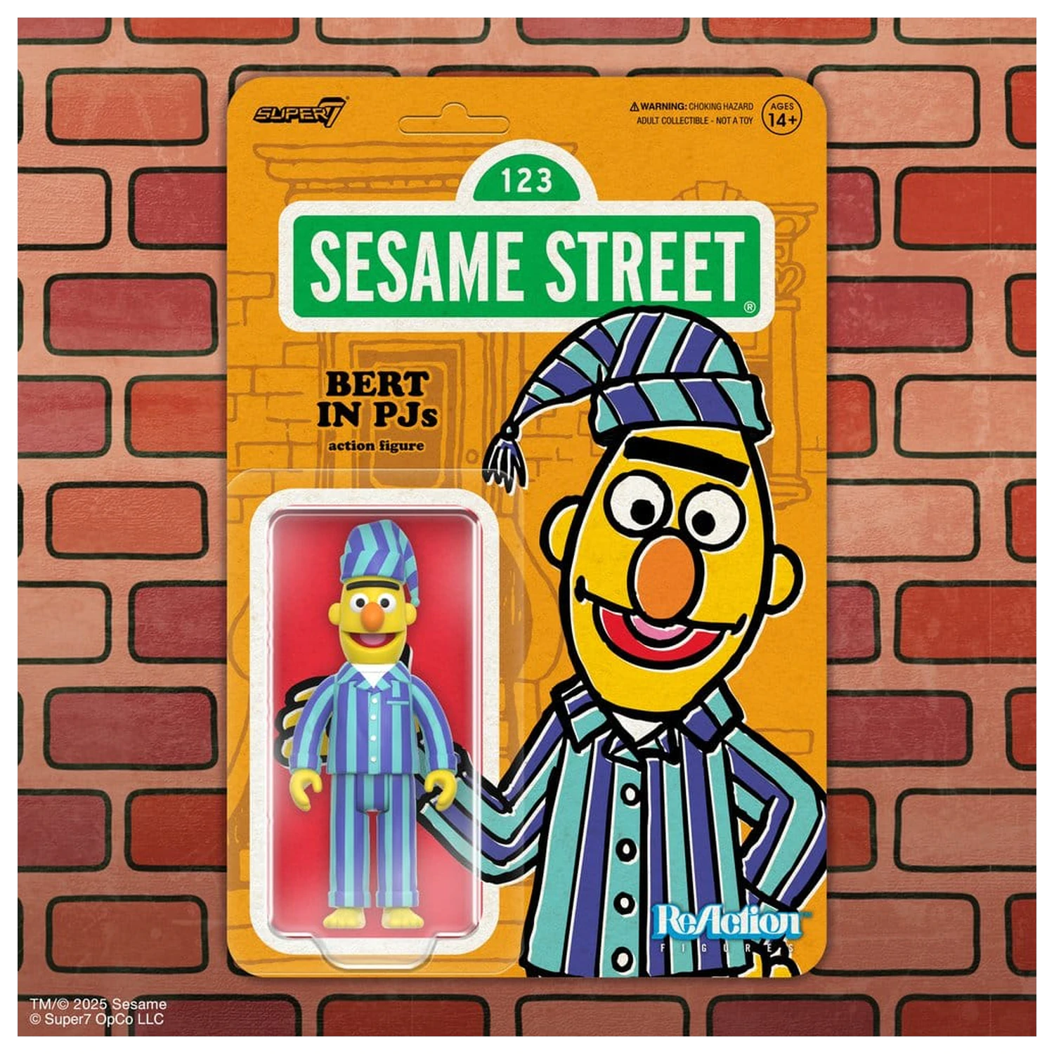 Sesame Street ReAction Akční figurka Vlna 06 Bert (PJ) 10 cm fotografii produktu